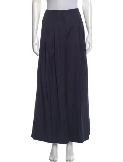 Pre-owned Twp Virgin Wool Wide Leg Pants In Blue