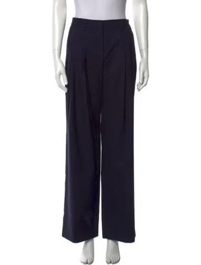 Pre-owned Twp Virgin Wool Wide Leg Pants In Blue