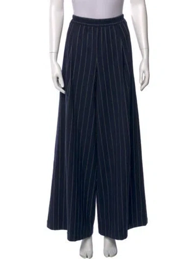 Pre-owned Twp Virgin Wool Wide Leg Pants In Blue