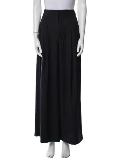 Pre-owned Twp Virgin Wool Wide Leg Pants In Blue