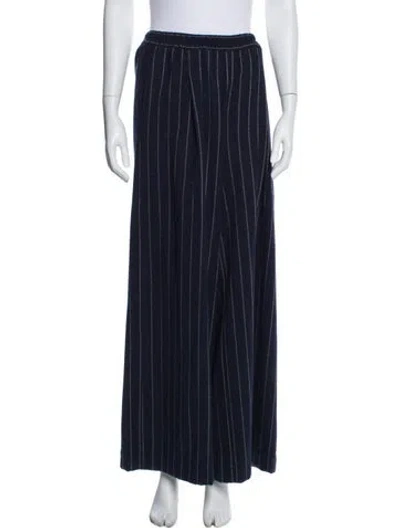 Pre-owned Twp Virgin Wool Wide Leg Pants In Blue