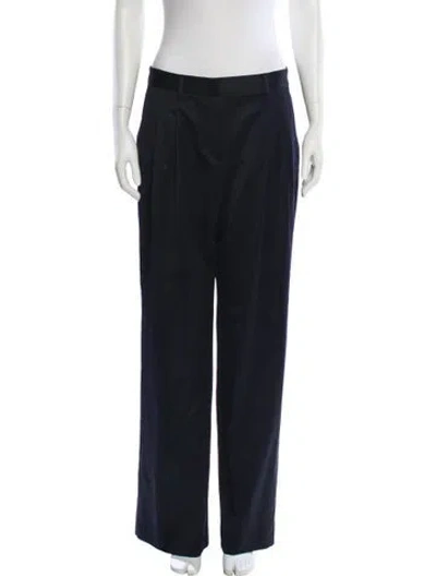 Pre-owned Twp Virgin Wool Wide Leg Pants In Blue