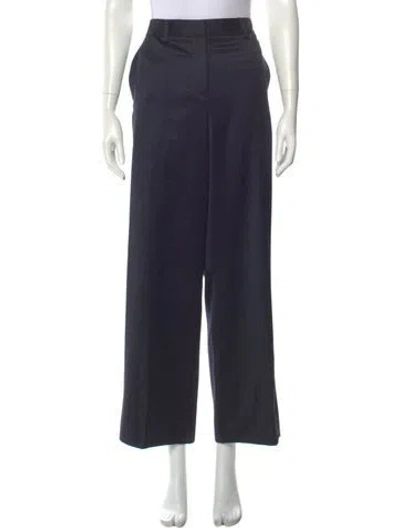 Pre-owned Twp Virgin Wool Wide Leg Pants In Blue