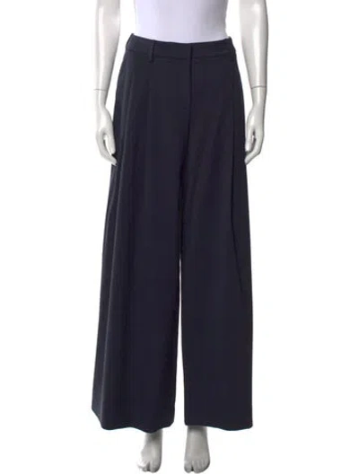 Pre-owned Twp Virgin Wool Wide Leg Pants In Blue