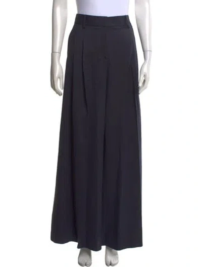 Pre-owned Twp Virgin Wool Wide Leg Pants In Blue