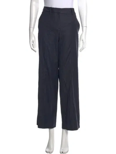 Pre-owned Twp Virgin Wool Wide Leg Pants In Blue
