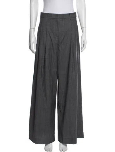 Pre-owned Twp Virgin Wool Wide Leg Pants In Blue