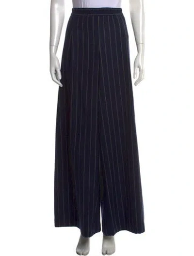 Pre-owned Twp Virgin Wool Wide Leg Pants In Blue