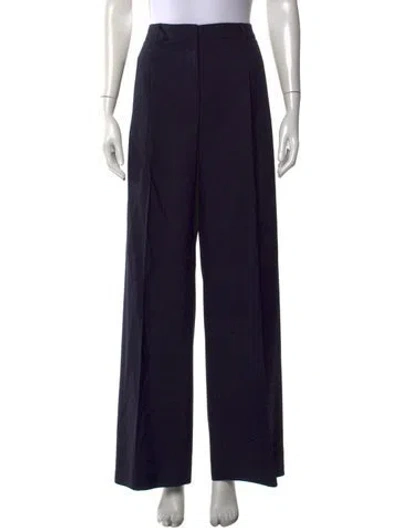 Pre-owned Twp Virgin Wool Wide Leg Pants In Blue