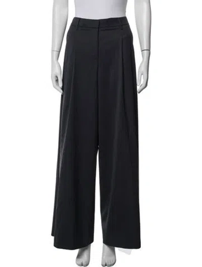 Pre-owned Twp Virgin Wool Wide Leg Pants In Blue