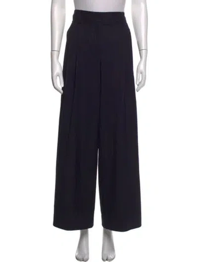 Pre-owned Twp Virgin Wool Wide Leg Pants In Blue