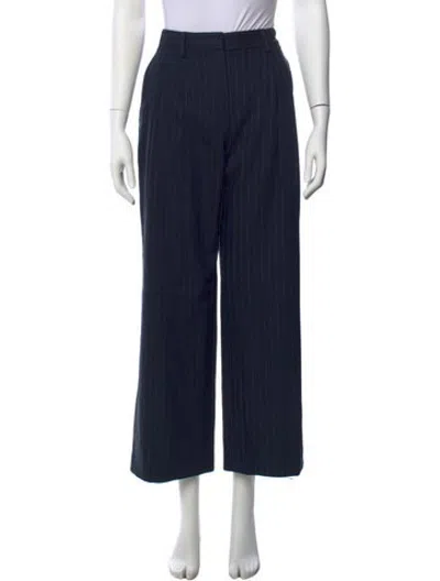 Pre-owned Twp Virgin Wool Wide Leg Pants In Blue