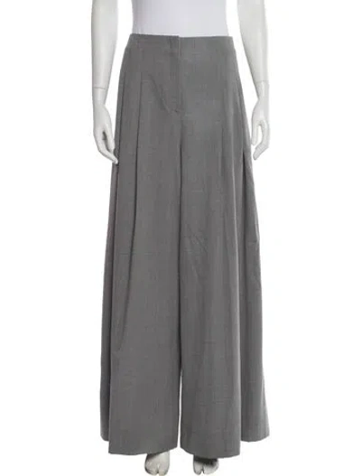 Pre-owned Twp Virgin Wool Wide Leg Pants In Gray