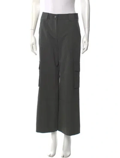 Pre-owned Twp Virgin Wool Wide Leg Pants In Gray