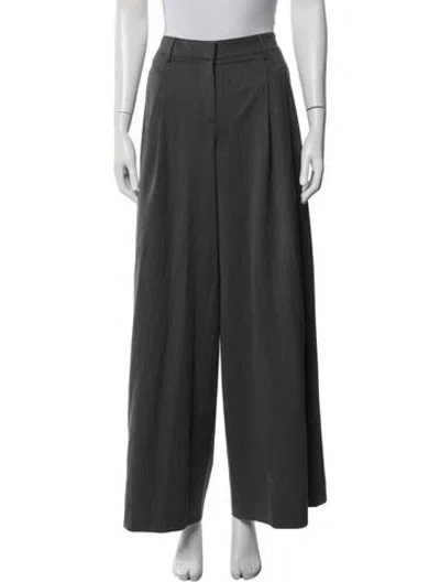 Pre-owned Twp Virgin Wool Wide Leg Pants In Gray
