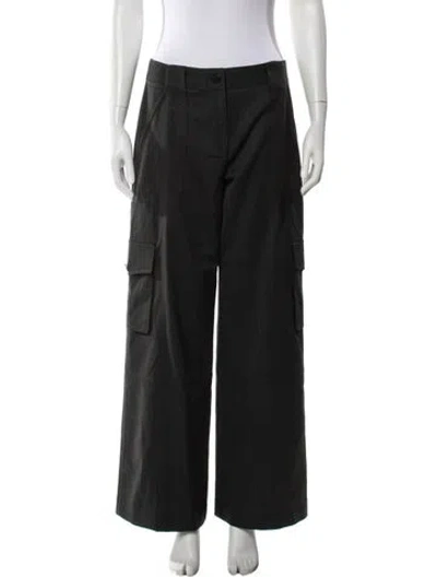 Pre-owned Twp Virgin Wool Wide Leg Pants In Gray
