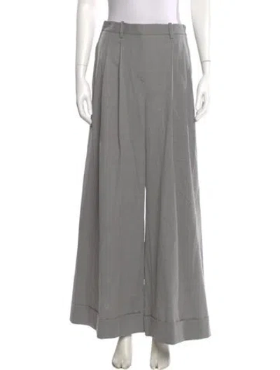 Pre-owned Twp Virgin Wool Wide Leg Pants In Gray