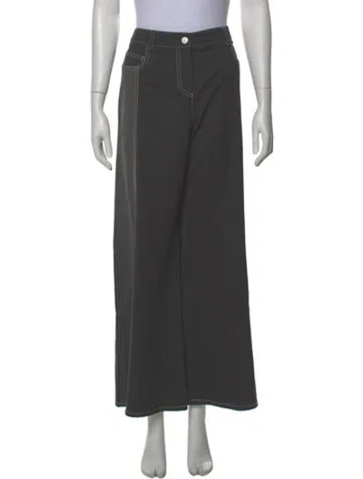 Pre-owned Twp Virgin Wool Wide Leg Pants In Gray