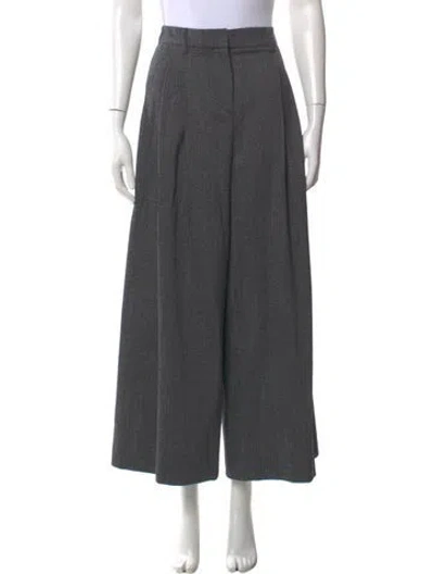 Pre-owned Twp Virgin Wool Wide Leg Pants In Gray