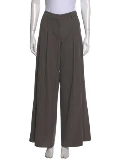 Pre-owned Twp Virgin Wool Wide Leg Pants In Gray