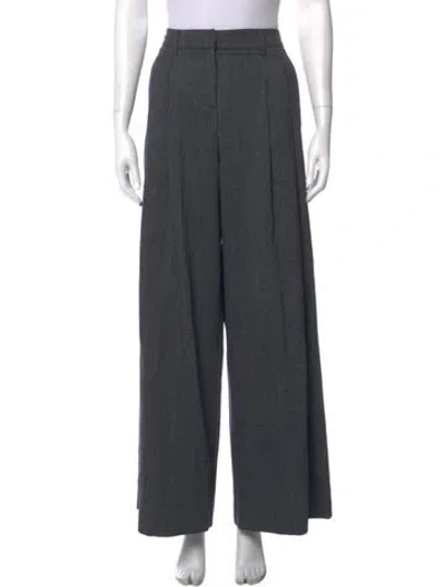 Pre-owned Twp Virgin Wool Wide Leg Pants In Gray