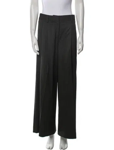 Pre-owned Twp Virgin Wool Wide Leg Pants In Green