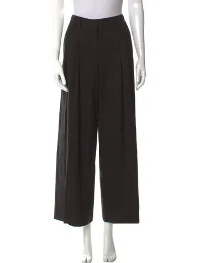 Pre-owned Twp Virgin Wool Wide Leg Pants In Green