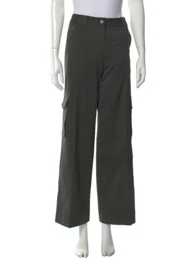 Pre-owned Twp Virgin Wool Wide Leg Pants In Green