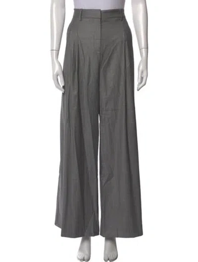 Pre-owned Twp Virgin Wool Wide Leg Pants In Grey