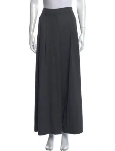 Pre-owned Twp Virgin Wool Wide Leg Pants In Grey