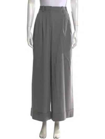 Pre-owned Twp Virgin Wool Wide Leg Pants In Grey
