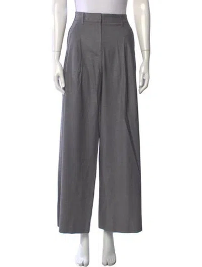 Pre-owned Twp Virgin Wool Wide Leg Pants In Grey