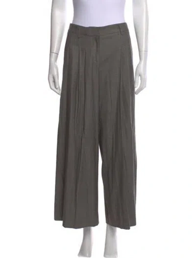 Pre-owned Twp Virgin Wool Wide Leg Pants In Grey