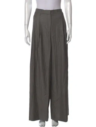 Pre-owned Twp Virgin Wool Wide Leg Pants In Grey