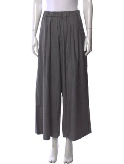 Pre-owned Twp Virgin Wool Wide Leg Pants In Grey