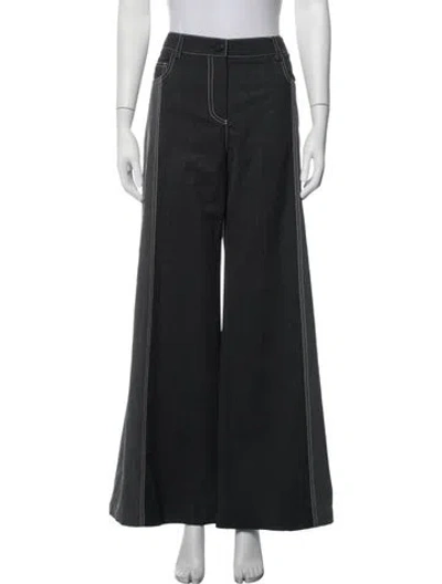 Pre-owned Twp Virgin Wool Wide Leg Pants In Grey