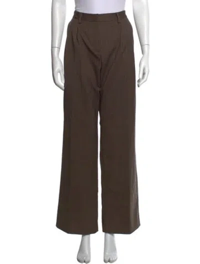 Pre-owned Twp Virgin Wool Wide Leg Pants W/ Tags In Brown