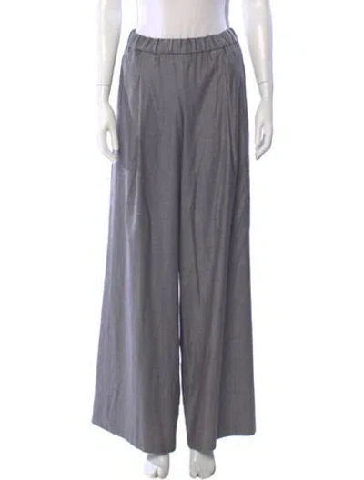 Pre-owned Twp Virgin Wool Wide Leg Pants W/ Tags In Gray