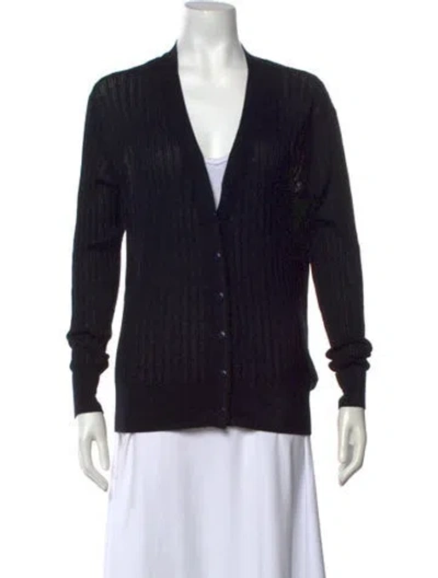 Pre-owned Twp V-neck Sweater In Black