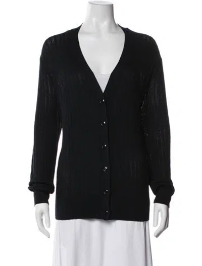 Pre-owned Twp V-neck Sweater In Black