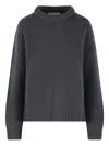 Twp Waffle-knit Crew-neck Sweater In Gray