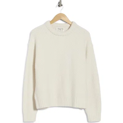 Twp Waffle Thermal Cashmere Sweater In Ivory