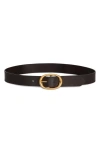 Twp Wide Leather Belt In Brown