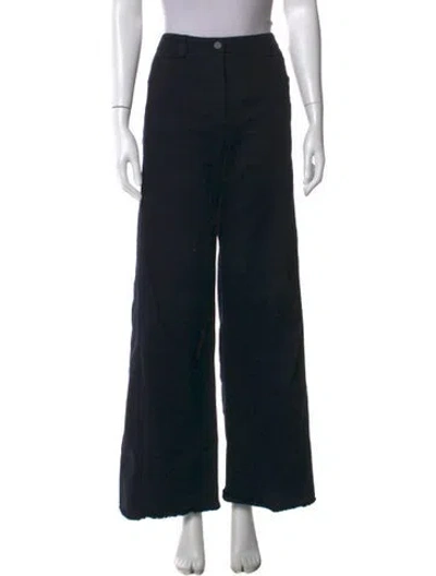 Pre-owned Twp Wide Leg Pants In Black