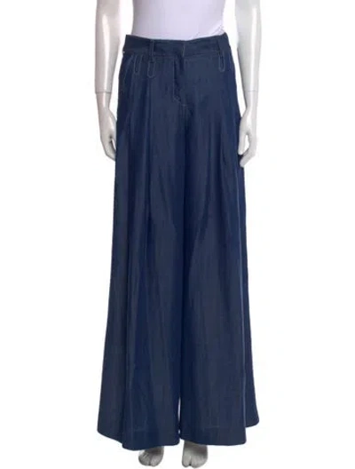 Pre-owned Twp Wide Leg Pants In Blue