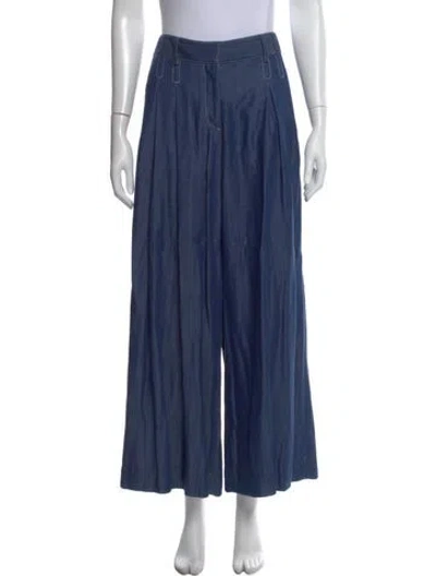 Pre-owned Twp Wide Leg Pants In Blue