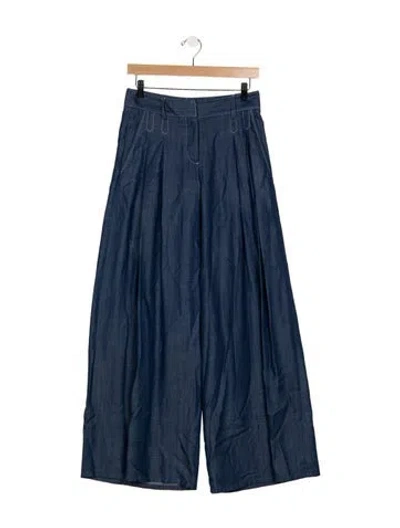 Pre-owned Twp Wide Leg Pants In Blue
