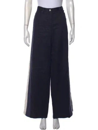 Pre-owned Twp Wide Leg Pants In Blue