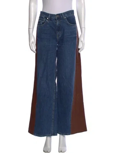 Pre-owned Twp Wide Leg Pants In Blue