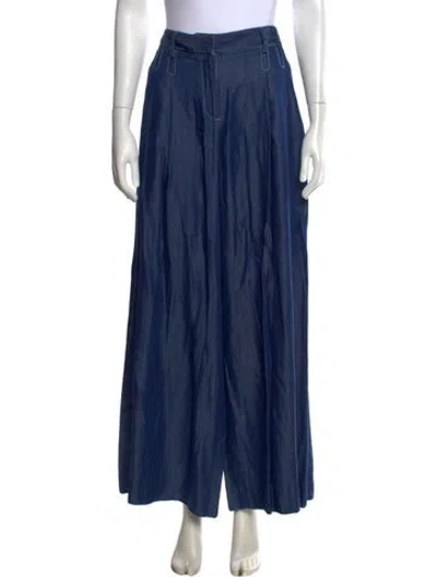 Pre-owned Twp Wide Leg Pants In Blue